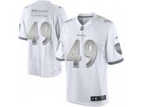 Limited Men's Chris Board Baltimore Ravens Nike Platinum Jersey - White