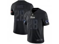 Limited Men's James White New England Patriots Nike Jersey - Black Impact Vapor Untouchable