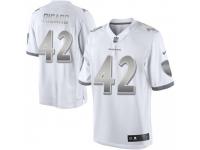 Limited Men's Patrick Ricard Baltimore Ravens Nike Platinum Jersey - White