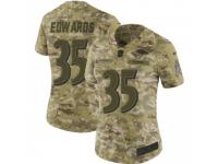 Limited Women's Gus Edwards Baltimore Ravens Nike 2018 Salute to Service Jersey - Camo