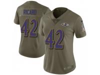 Limited Women's Patrick Ricard Baltimore Ravens Nike 2017 Salute to Service Jersey - Green