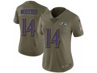Limited Women's Sean Modster Baltimore Ravens Nike 2017 Salute to Service Jersey - Green