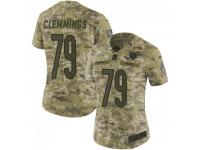 Limited Women's T.J. Clemmings Chicago Bears Nike 2018 Salute to Service Jersey - Camo