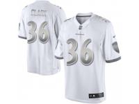 Limited Youth Chuck Clark Baltimore Ravens Nike Platinum Jersey - White