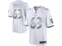 Limited Youth Michael Onuoha Baltimore Ravens Nike Platinum Jersey - White