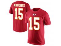 Men #15 Patrick Mahomes Red Football Rush Pride Name & Number Kansas City Chiefs T-Shirt
