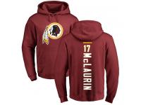 Men #17 Terry McLaurin Maroon Football Backer Washington Redskins Pullover Hoodie