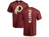 Men #78 Wes Martin Maroon Football Backer Washington Redskins T-Shirt