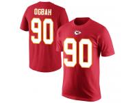Men #90 Emmanuel Ogbah Red Football Rush Pride Name & Number Kansas City Chiefs T-Shirt