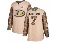 Men Adidas Anaheim Ducks #7 Andrew Cogliano Camo Veterans Day Practice NHL Jersey