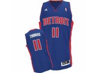 Men Adidas Detroit Pistons #11 Isiah Thomas Swingman Royal Blue Road NBA Jersey