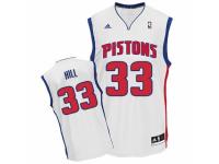 Men Adidas Detroit Pistons #33 Grant Hill Swingman White Home NBA Jersey