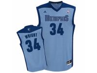 Men Adidas Memphis Grizzlies #34 Brandan Wright Swingman Light Blue Alternate NBA Jersey