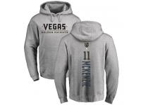 Men Adidas NHL Vegas Golden Knights #11 Curtis McKenzie Backer Gray Pullover Hoodie Adidas