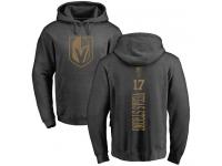 Men Adidas NHL Vegas Golden Knights #17 Vegas Strong One Color Backer Charcoal Pullover Hoodie Adidas