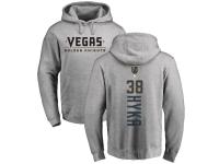 Men Adidas NHL Vegas Golden Knights #38 Tomas Hyka Backer Gray Pullover Hoodie Adidas