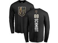 Men Adidas NHL Vegas Golden Knights #88 Nate Schmidt Backer Black Long Sleeve T-Shirt Adidas