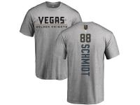 Men Adidas NHL Vegas Golden Knights #88 Nate Schmidt Backer Gray T-Shirt Adidas