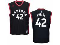 Men Adidas Toronto Raptors #42 Jakob Poeltl Swingman Black Alternate NBA Jersey