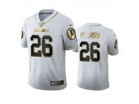Men Adrian Peterson Redskins White 100th Season Golden Edition Jersey