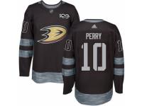 Men Anaheim Ducks #10 Corey Perry Black 1917-2017 100th Anniversary Stitched NHL Jersey