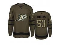 Men Anaheim Ducks Max Comtois #53 Military Camo Jersey