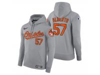 Men Baltimore Orioles Hanser Alberto Nike Gray Road Hoodie