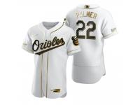 Men Baltimore Orioles Jim Palmer Nike White Golden Edition Jersey