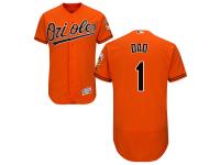 Men Baltimore Orioles Majestic Orange Father's Day Gift Authentic Flexbase Jersey