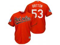 Men Baltimore Orioles Zach Britton #53 2017 Spring Training Grapefruit League Patch Orange Cool Base Jersey