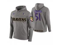 Men Baltimore Ravens #51 Kamalei Correa Gray Circuit Wordmark Pullover Hoodie