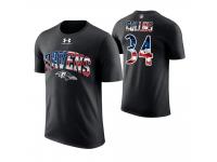 Men Baltimore Ravens Alex Collins #34 Stars and Stripes 2018 Independence Day American Flag T-Shirt