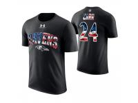 Men Baltimore Ravens Brandon Carr #24 Stars and Stripes 2018 Independence Day American Flag T-Shirt