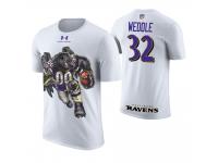 Men Baltimore Ravens Eric Weddle #32 White Cartoon And Comic Artistic Painting T-Shirt