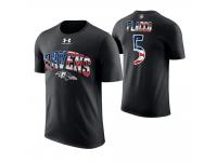 Men Baltimore Ravens Joe Flacco #5 Stars and Stripes 2018 Independence Day American Flag T-Shirt