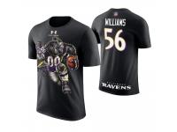 Men Baltimore Ravens Tim Williams #56 Black Cartoon And Comic Artistic Painting T-Shirt