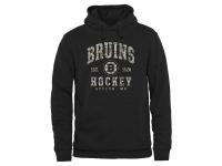 Men Boston Bruins Black Camo Stack Pullover Hoodie