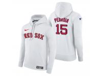 Men Boston Red Sox Dustin Pedroia Nike White Home Hoodie