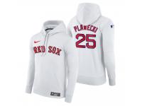 Men Boston Red Sox Kevin Plawecki Nike White Home Hoodie
