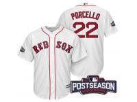 Men Boston Red Sox Rick Porcello #22 AL East Division Champions White 2016 Postseason Patch Cool Base Jersey