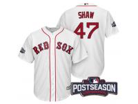 Men Boston Red Sox Travis Shaw #47 AL East Division Champions White 2016 Postseason Patch Cool Base Jersey