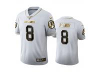Men Case Keenum Redskins White 100th Season Golden Edition Jersey