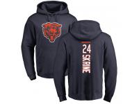 Men Chicago Bears Buster Skrine Navy Blue - #24 Football Pullover Hoodie Backer