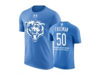 Men Chicago Bears Jerrell Freeman #50 Powder Blue Father Day Gift With Message T-Shirt