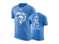 Men Chicago Bears Kyle Long #75 Powder Blue Father Day Gift With Message T-Shirt