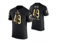 Men Chicago Bears Kylie Fitts #49 Metall Dark Golden Special Limited Edition With Message T-Shirt