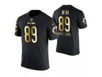 Men Chicago Bears Mike Ditka #89 Metall Dark Golden Special Limited Edition Retired Player With Message T-Shirt