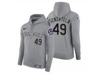 Men Colorado Rockies Antonio Senzatela Nike Gray Road Hoodie