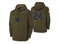 Men Dallas Cowboys #24 Chidobe Awuzie Olive 2018 Salute to Service Pullover Hoodie