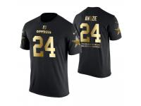 Men Dallas Cowboys Chidobe Awuzie #24 Metall Dark Golden Special Limited Edition With Message T-Shirt